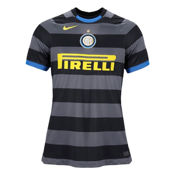 Camiseta Inter De Milán Replica Tercera Ropa Mujer 2020/21 Gris